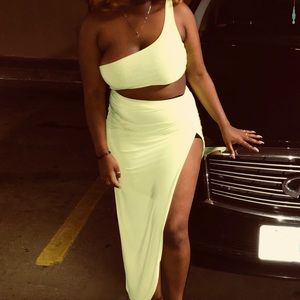 Lime green two piece set